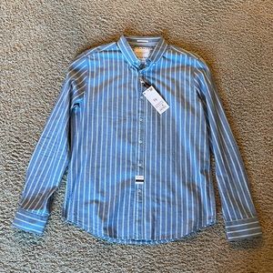 Large Denim & Flower Shirt